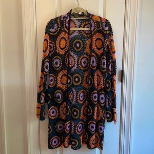 Anthro crochet duster